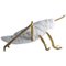 Locusta Migratoria Grasshopper in marmo Arabescato bianco, Made in Italy, Immagine 1