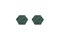 Hexagonal Green Marble Coasters, Set of 2, Image 2