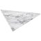 Tagliere triangolare in marmo bianco e vassoio, Immagine 1