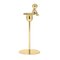 Omini Thinker Short Candlestick in Polished Brass by Stefano Giovannoni 1