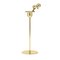 Omini Diver Tall Candlestick in Polished Brass by Stefano Giovannoni 1