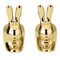 Rabbit Salt and Pepper Shakers with Brass Finish by Stefano Giovannoni, Set of 2 1