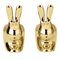 Rabbit Salt and Pepper Shakers with Brass Finish by Stefano Giovannoni, Set of 2, Image 1