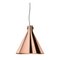 Lampe à Suspension Cone en Cuivre par Richard Hutten 1