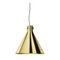 Cone Suspension Lamp in Polished Brass by Richard Hutten 1