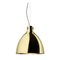 Round Suspension Lamp in Polished Brass by Elisa Giovannoni, Image 1