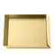 Small Square Axonometry Polished Brass Tray by Elisa Giovannoni 1