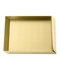 Small Square Axonometry Polished Brass Tray by Elisa Giovannoni, Image 1