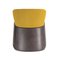 Bucket Sessel in Gelb & Grau mit Hoher Kopfstütze von E. Giovannoni 3