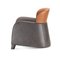 Bucket Brown & Gray Armchair with Low Headrest, Image 4