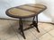 Oval Folding Coffee Table in Leather, 1950s 21