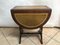 Oval Folding Coffee Table in Leather, 1950s 10