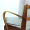 Art Deco Extendable Armchair in Oak and Textile, Czechoslovakia, 1950s 16