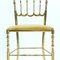 Italienischer Mid-Century Messing Stuhl von Giuseppe Gaetano Descalzi für Chiavari, 1950er 18