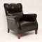 Antique Swedish Leather Armchairs, 1890s, Set of 2, Image 4