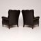 Antique Swedish Leather Armchairs, 1890s, Set of 2, Image 9