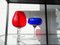 Empoli Glasschalen in Rot und Blau, 2er Set 4