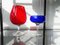 Empoli Glasschalen in Rot und Blau, 2er Set 3