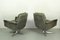 Sedia girevole in pelle grigia di Horst Brüning per Cor, anni '60, set di 2, Immagine 6