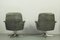 Grey Leather Sedia Swivel Chair by Horst Brüning for Cor, 1960s, Set of 2 3