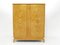 French Art Deco Carved Ash Wood Cabinet Wardrobe, 1950s 1
