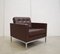 Brown Club Lounge Chair by Florence Knoll for Knoll, 1990s, Set of 2 5