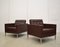 Brown Club Lounge Chair by Florence Knoll for Knoll, 1990s, Set of 2 6