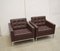 Brown Club Lounge Chair by Florence Knoll for Knoll, 1990s, Set of 2 3