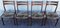 Chaises de Salle à Manger Vintage avec Cadre en Teck Massif et Housse en Velours à Motifs Marron, 1970s, Set de 4 2