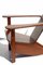 Rationalist Italian Gino Levi Montalcini Wood Lounge Chair, 1930s 5