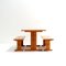 Picnic Set in Solid Pine, 1970s, Set of 3 7