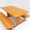 Picnic Set in Solid Pine, 1970s, Set of 3 2
