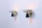 Black and White Brass Diabolo Wall Sconces from Stilnovo, 1950s, Set of 2 12