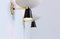 Black and White Brass Diabolo Wall Sconces from Stilnovo, 1950s, Set of 2 6