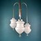 Lámpara colgante vintage de cristal de Murano blanco, años 60, Imagen 11