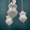 Lampe à Suspension Vintage en Verre de Murano Blanc, Italie, 1960s 7