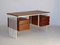 Bureau Mid-Century en Teck et Merisier, 1960s 18