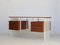 Bureau Mid-Century en Teck et Merisier, 1960s 25