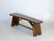 Antique French Oak Rustic Bench, Image 4
