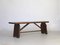 Antique French Oak Rustic Bench, Image 12