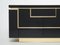 Brass Black Lacquered Sideboard Bar Cabinet by Jean Claude Mahey for Roche Bobois, 1970s 7