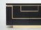 Brass Black Lacquered Sideboard Bar Cabinet by Jean Claude Mahey for Roche Bobois, 1970s, Image 7