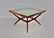 Mid-Century Modern Austrian Teal Formica Cherrywood Dining Table or Center Table, 1950s 4