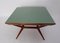 Mid-Century Modern Austrian Teal Formica Cherrywood Dining Table or Center Table, 1950s 9