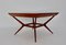 Mid-Century Modern Austrian Teal Formica Cherrywood Dining Table or Center Table, 1950s 2