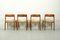 Model 75 Teak Papercord Dining Chairs by Niels Møller for J.l Møller, Set of 4 2