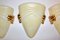 Modern Italian Beige and Gold Glass Sconce,1970s 9