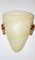 Modern Italian Beige and Gold Glass Sconce,1970s, Image 3
