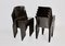Space Age Brown Plastic Chairs by Selene Vico Magistretti for Artemide, 1968, Set of 10 3