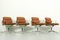 Vintage Cognac Leather Ea208 Soft Pad Chairs by Charles & Ray Eames for Vitra, 1970s, Set of 4 2